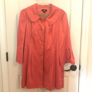 I.N. large pink/coral jacket with 3/4 sleeves.